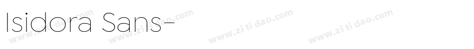 Isidora Sans字体转换